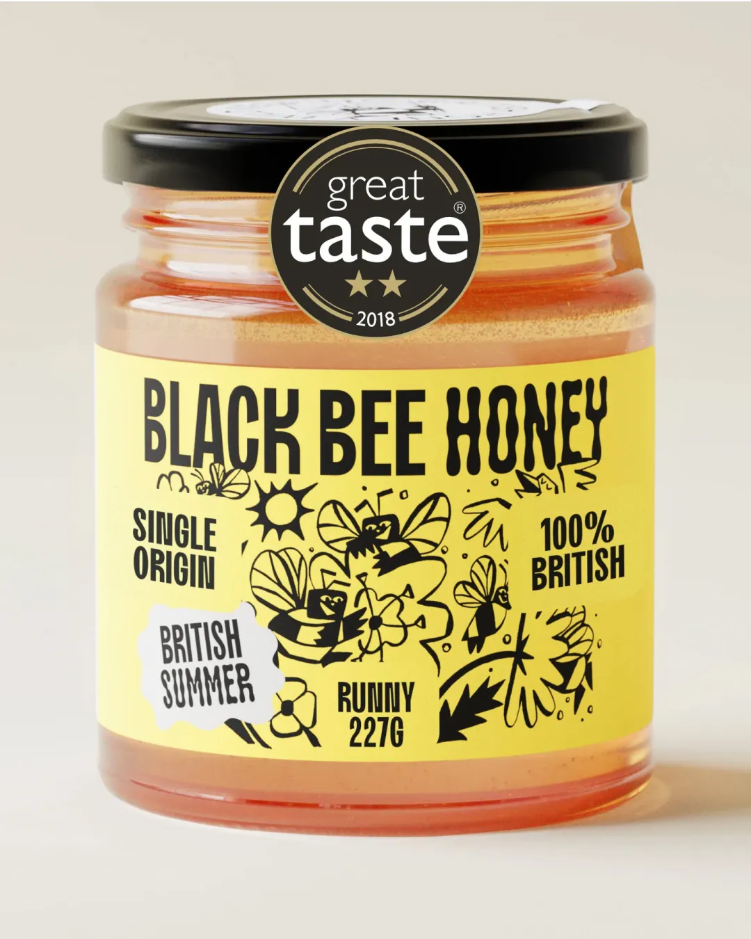 Raw British Runny Summer Honey from Black Bee Honey