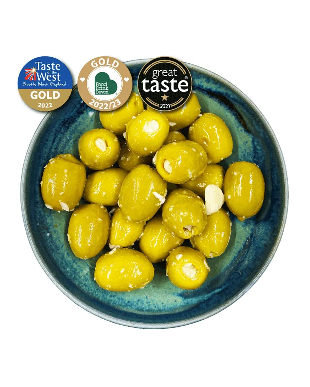 Stuffed Garlic Olives from West Country Olives